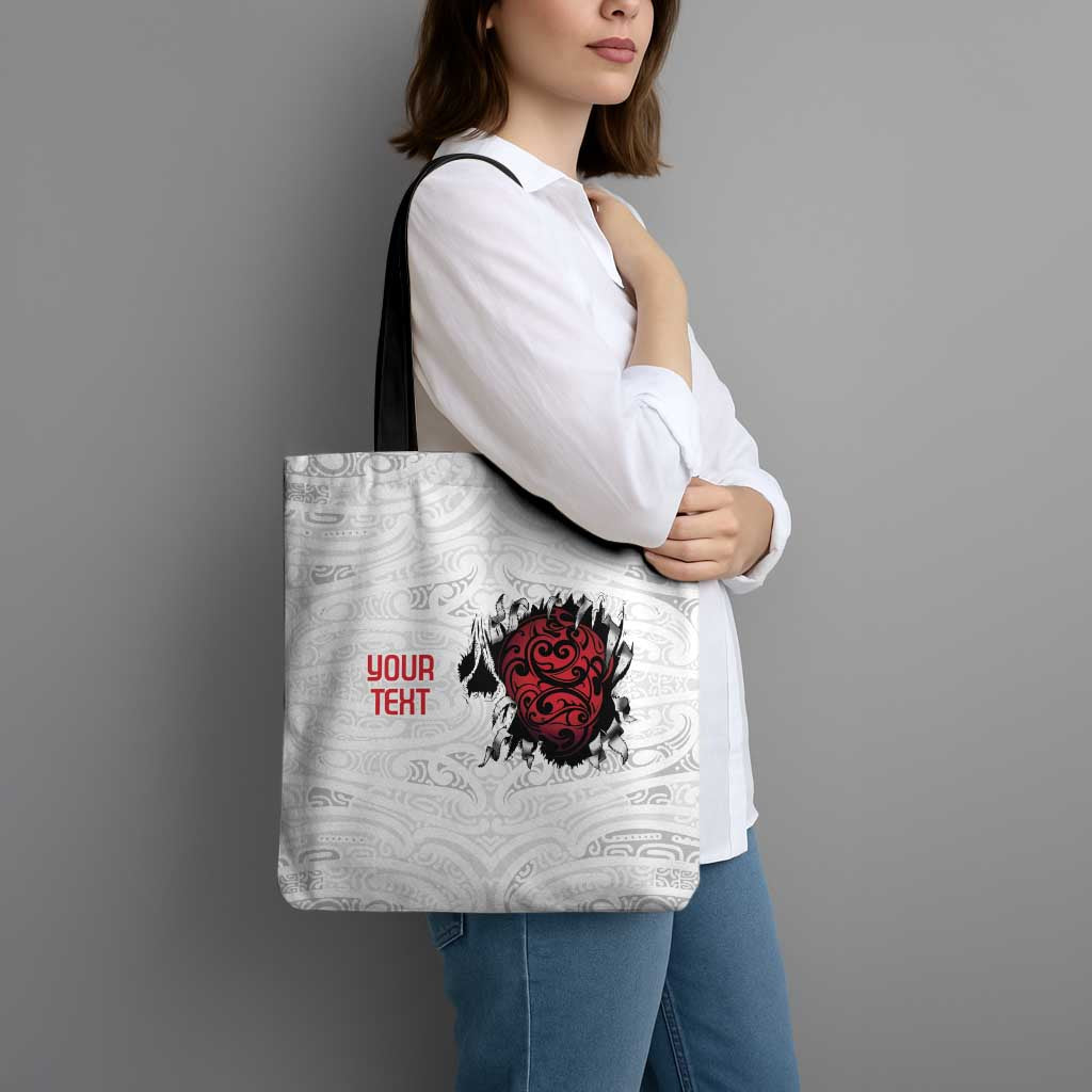New Zealand Maori Heart Tribal Personalised Tote Bag Polynesian Patterns LT9 - Polynesian Pride