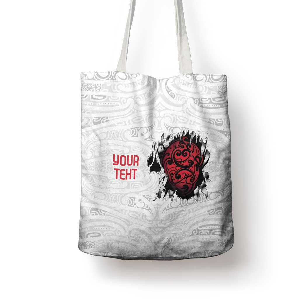 New Zealand Maori Heart Tribal Personalised Tote Bag Polynesian Patterns LT9 - Polynesian Pride