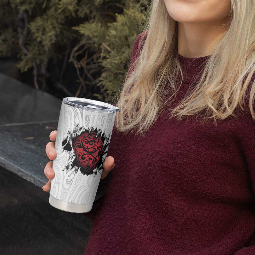 New Zealand Maori Heart Tribal Personalised Tumbler Cup Polynesian Patterns LT9 - Polynesian Pride