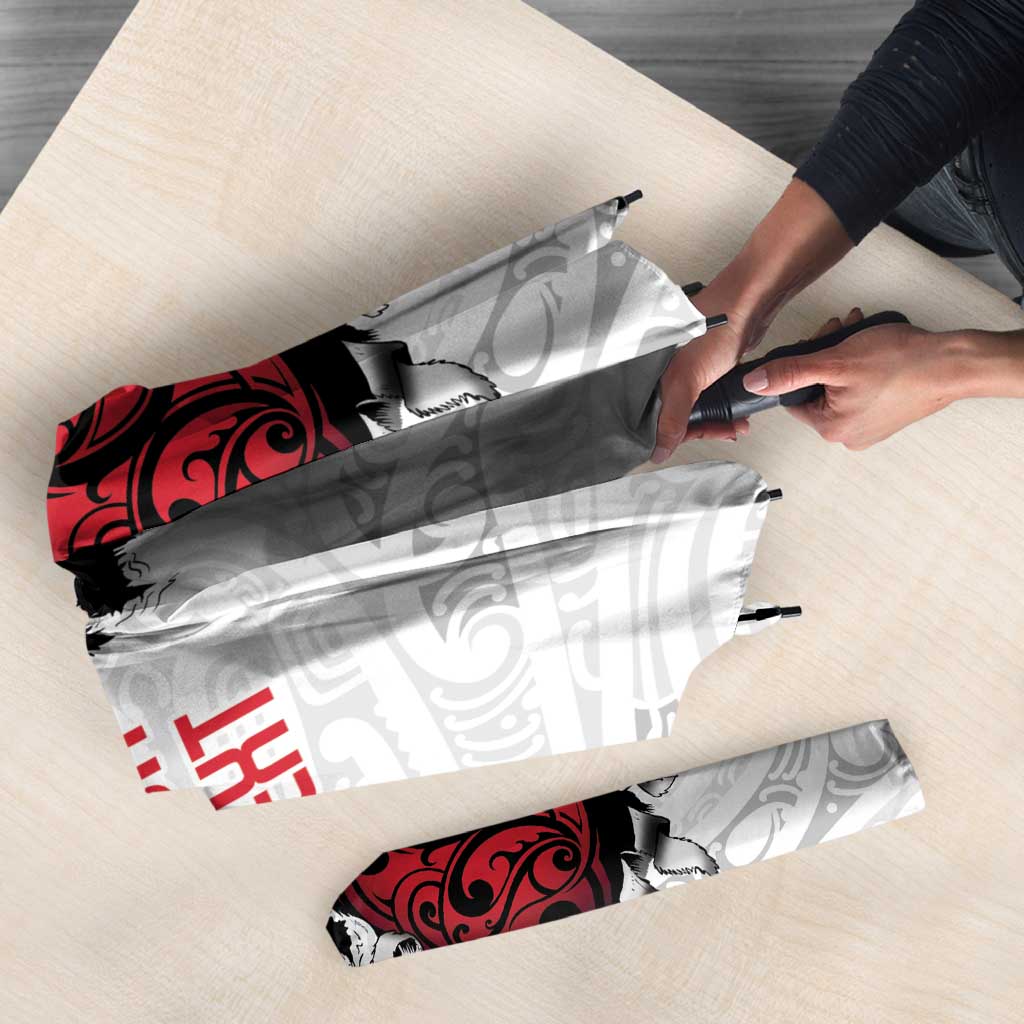 New Zealand Maori Heart Tribal Personalised Umbrella Polynesian Patterns LT9 - Polynesian Pride