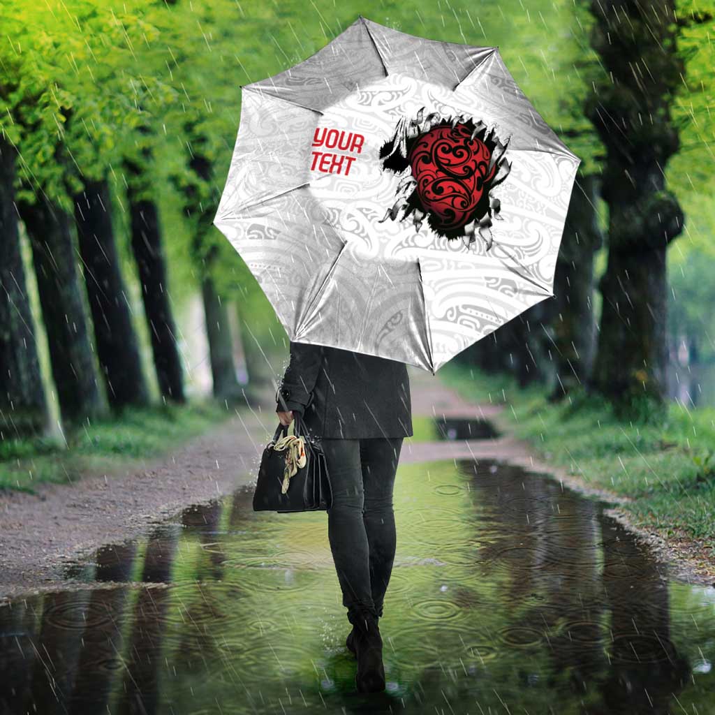 New Zealand Maori Heart Tribal Personalised Umbrella Polynesian Patterns LT9 - Polynesian Pride