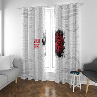 New Zealand Maori Heart Tribal Personalised Window Curtain Polynesian Patterns