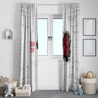 New Zealand Maori Heart Tribal Personalised Window Curtain Polynesian Patterns