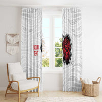 New Zealand Maori Heart Tribal Personalised Window Curtain Polynesian Patterns