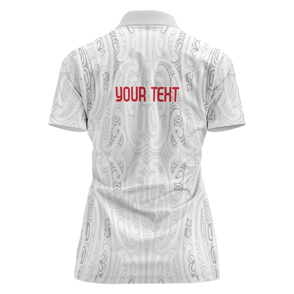 New Zealand Maori Heart Tribal Personalised Women Polo Shirt Polynesian Patterns LT9 - Polynesian Pride