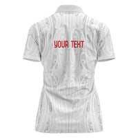 New Zealand Maori Heart Tribal Personalised Women Polo Shirt Polynesian Patterns LT9 - Polynesian Pride