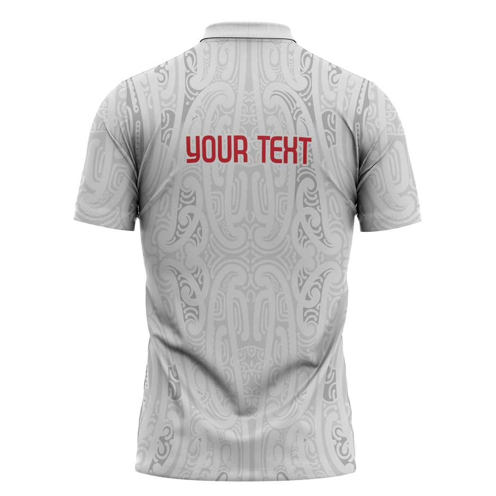 New Zealand Maori Heart Tribal Personalised Zipper Polo Shirt Polynesian Patterns LT9 - Polynesian Pride