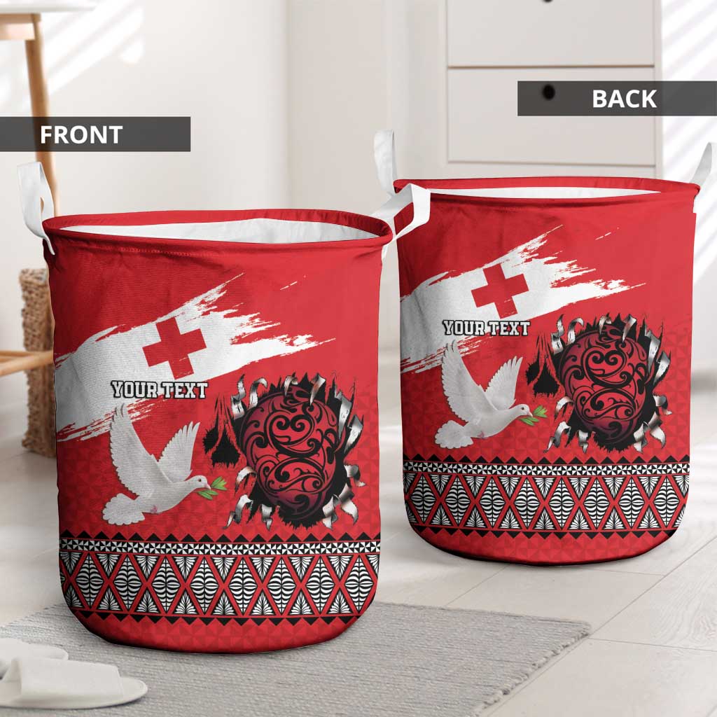 Tonga Heart Tribal Personalised Laundry Basket Polynesian Patterns LT9 - Polynesian Pride