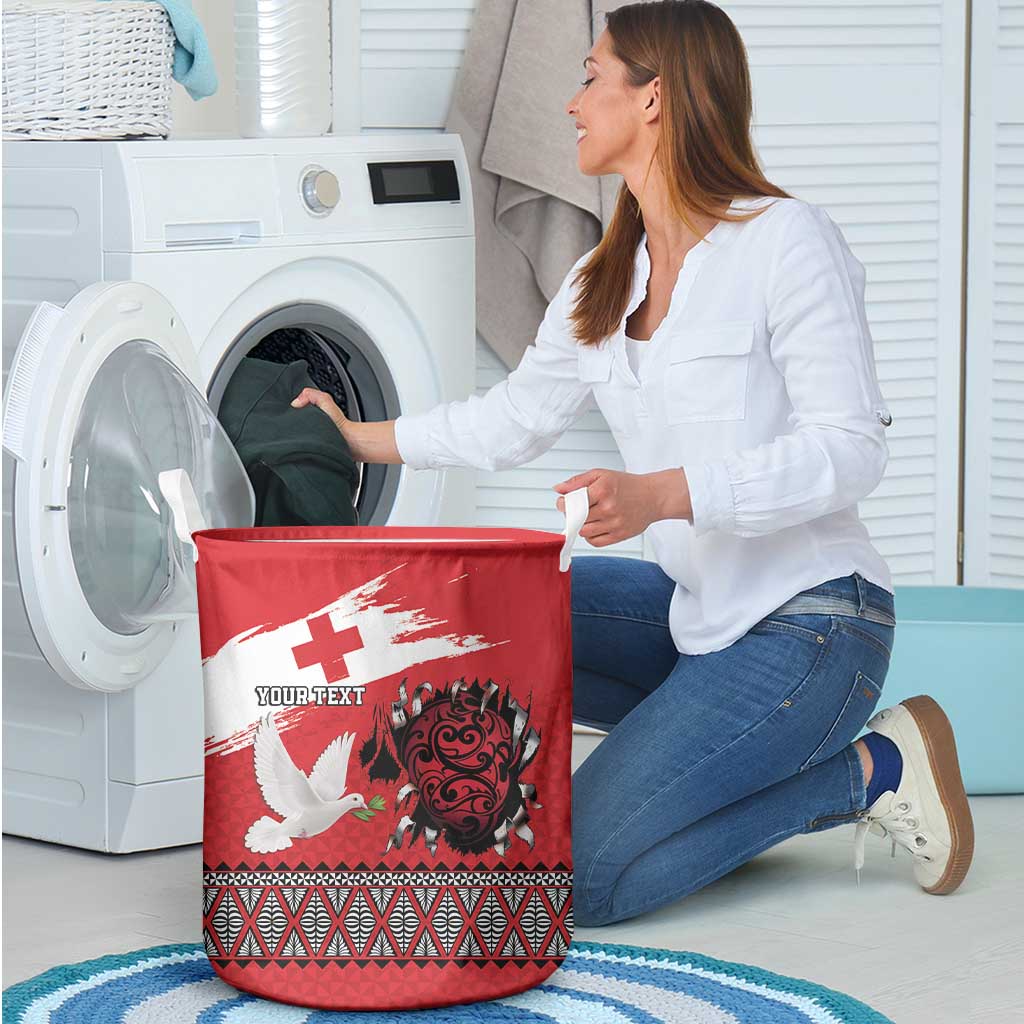 Tonga Heart Tribal Personalised Laundry Basket Polynesian Patterns LT9 - Polynesian Pride