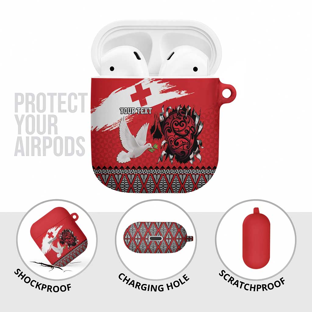 Tonga Heart Tribal Personalised AirPods Case Polynesian Patterns LT9 - Polynesian Pride