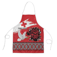 Tonga Heart Tribal Personalised Apron Polynesian Patterns LT9 Red - Polynesian Pride