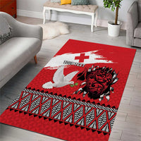 Tonga Heart Tribal Personalised Area Rug Polynesian Patterns LT9 - Polynesian Pride