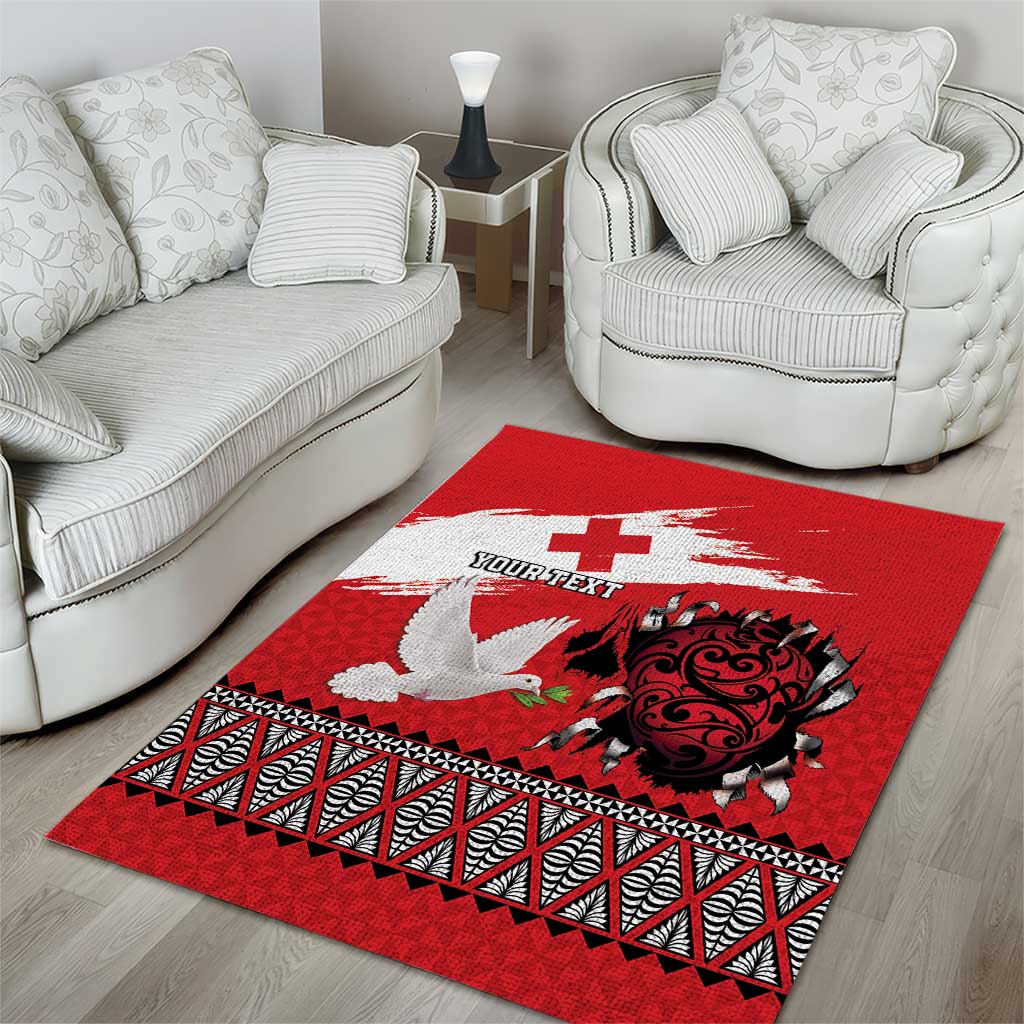 Tonga Heart Tribal Personalised Area Rug Polynesian Patterns LT9 - Polynesian Pride