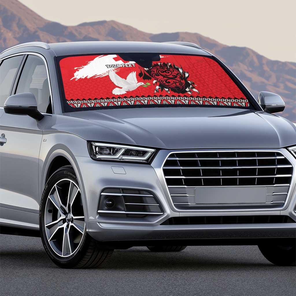 Tonga Heart Tribal Personalised Auto Sun Shade Polynesian Patterns LT9 - Polynesian Pride