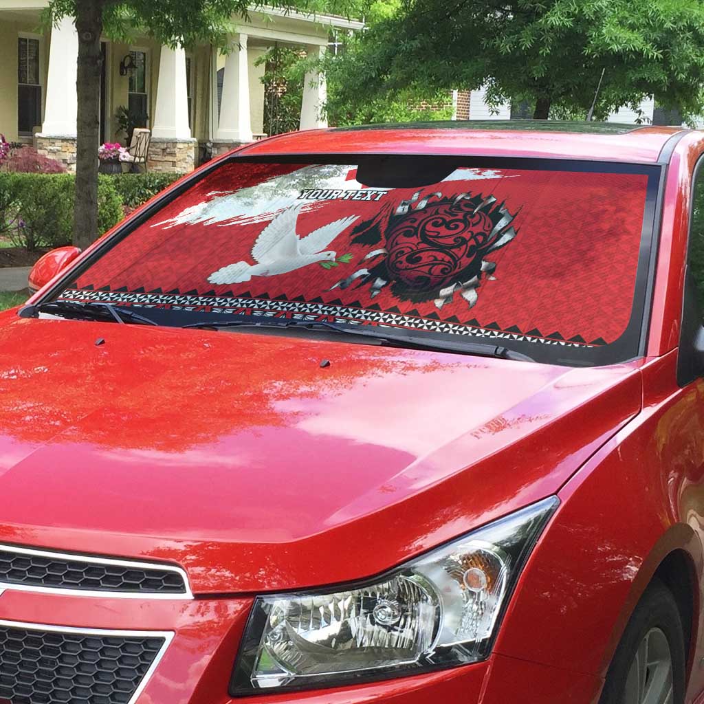 Tonga Heart Tribal Personalised Auto Sun Shade Polynesian Patterns LT9 - Polynesian Pride