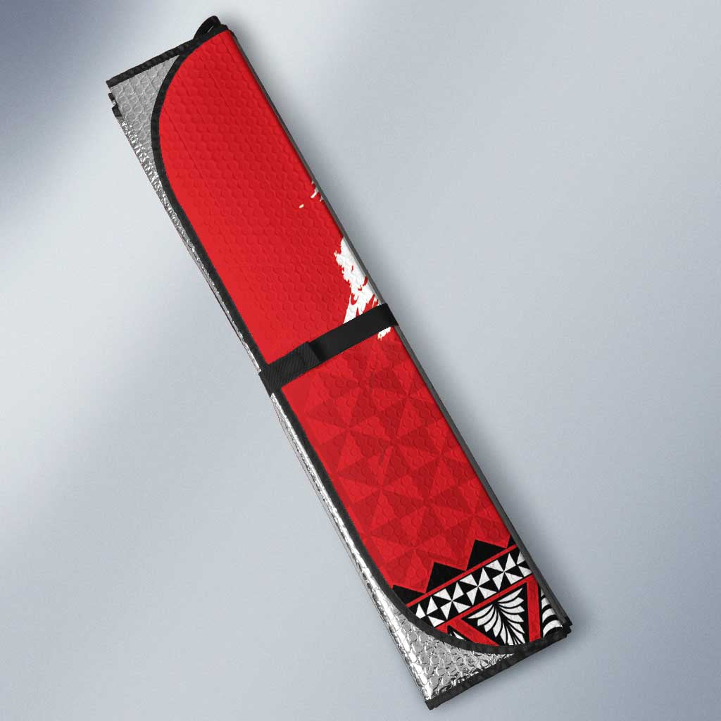 Tonga Heart Tribal Personalised Auto Sun Shade Polynesian Patterns LT9 - Polynesian Pride