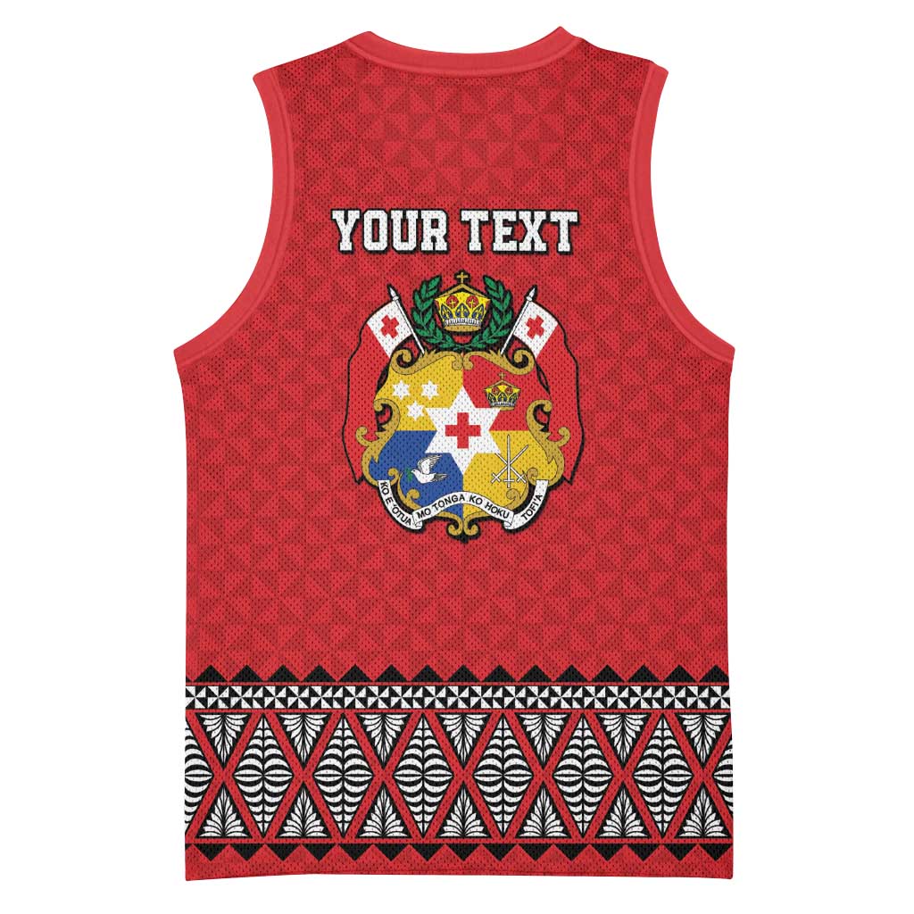Tonga Heart Tribal Personalised Basketball Jersey Polynesian Patterns LT9 - Polynesian Pride