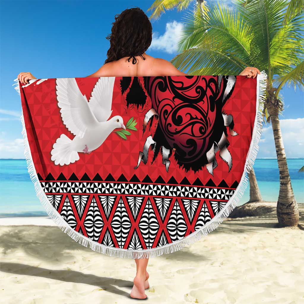 Tonga Heart Tribal Personalised Beach Blanket Polynesian Patterns LT9 - Polynesian Pride