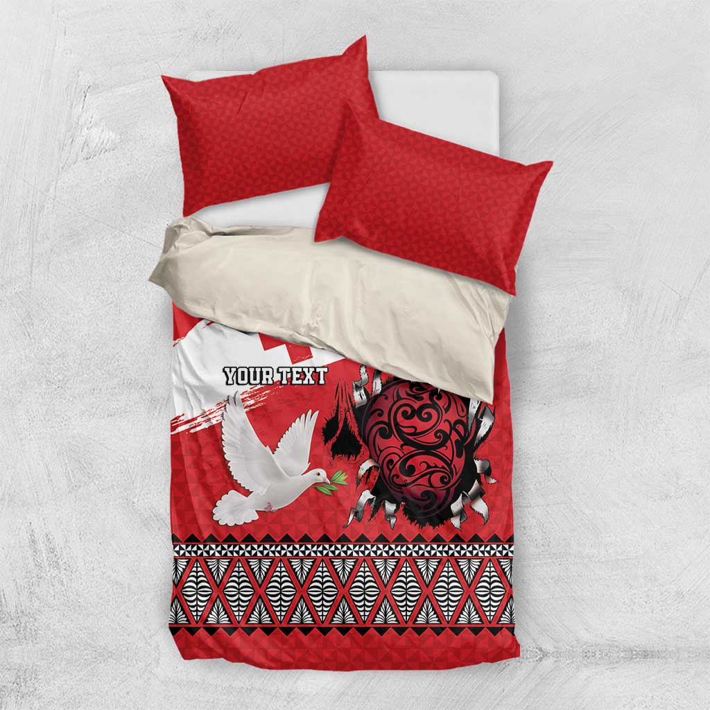Tonga Heart Tribal Personalised Bedding Set Polynesian Patterns LT9 US Twin 172cm x 218cm Red - Polynesian Pride