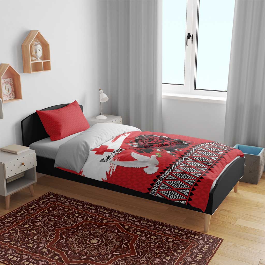 Tonga Heart Tribal Personalised Bedding Set Polynesian Patterns LT9 - Polynesian Pride