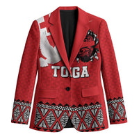 Tonga Heart Tribal Personalised Blazer Polynesian Patterns LT9 Unisex Red - Polynesian Pride
