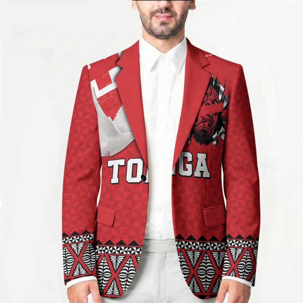 Tonga Heart Tribal Personalised Blazer Polynesian Patterns LT9 - Polynesian Pride