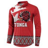 Tonga Heart Tribal Personalised Button Sweatshirt Polynesian Patterns LT9 - Polynesian Pride