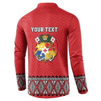 Tonga Heart Tribal Personalised Button Sweatshirt Polynesian Patterns LT9 - Polynesian Pride
