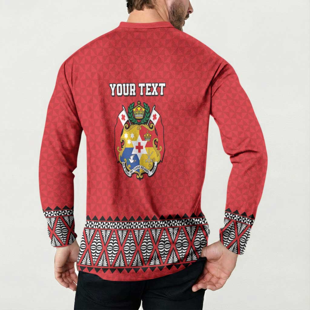 Tonga Heart Tribal Personalised Button Sweatshirt Polynesian Patterns LT9 - Polynesian Pride