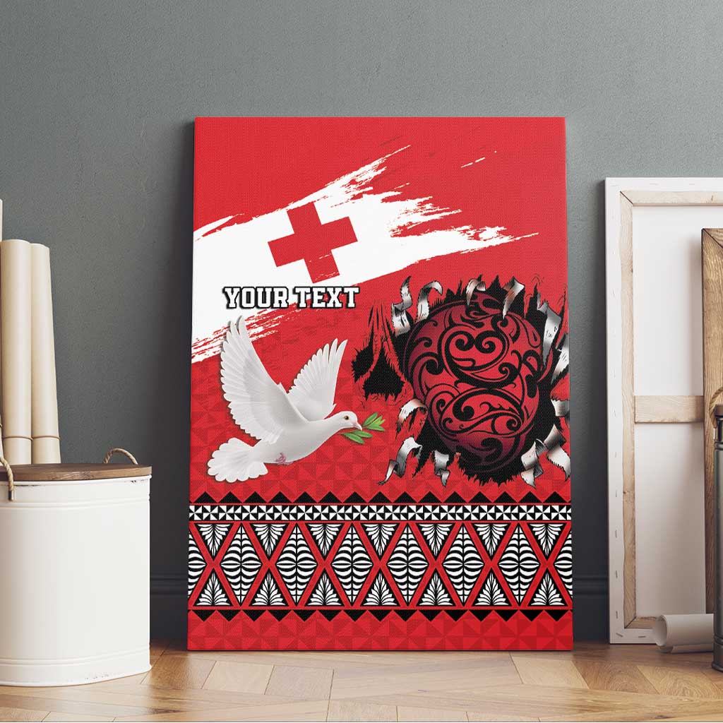 Tonga Heart Tribal Personalised Canvas Wall Art Polynesian Patterns LT9 - Polynesian Pride