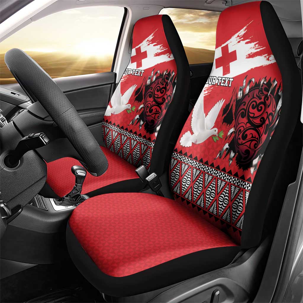 Tonga Heart Tribal Personalised Car Seat Cover Polynesian Patterns LT9 - Polynesian Pride