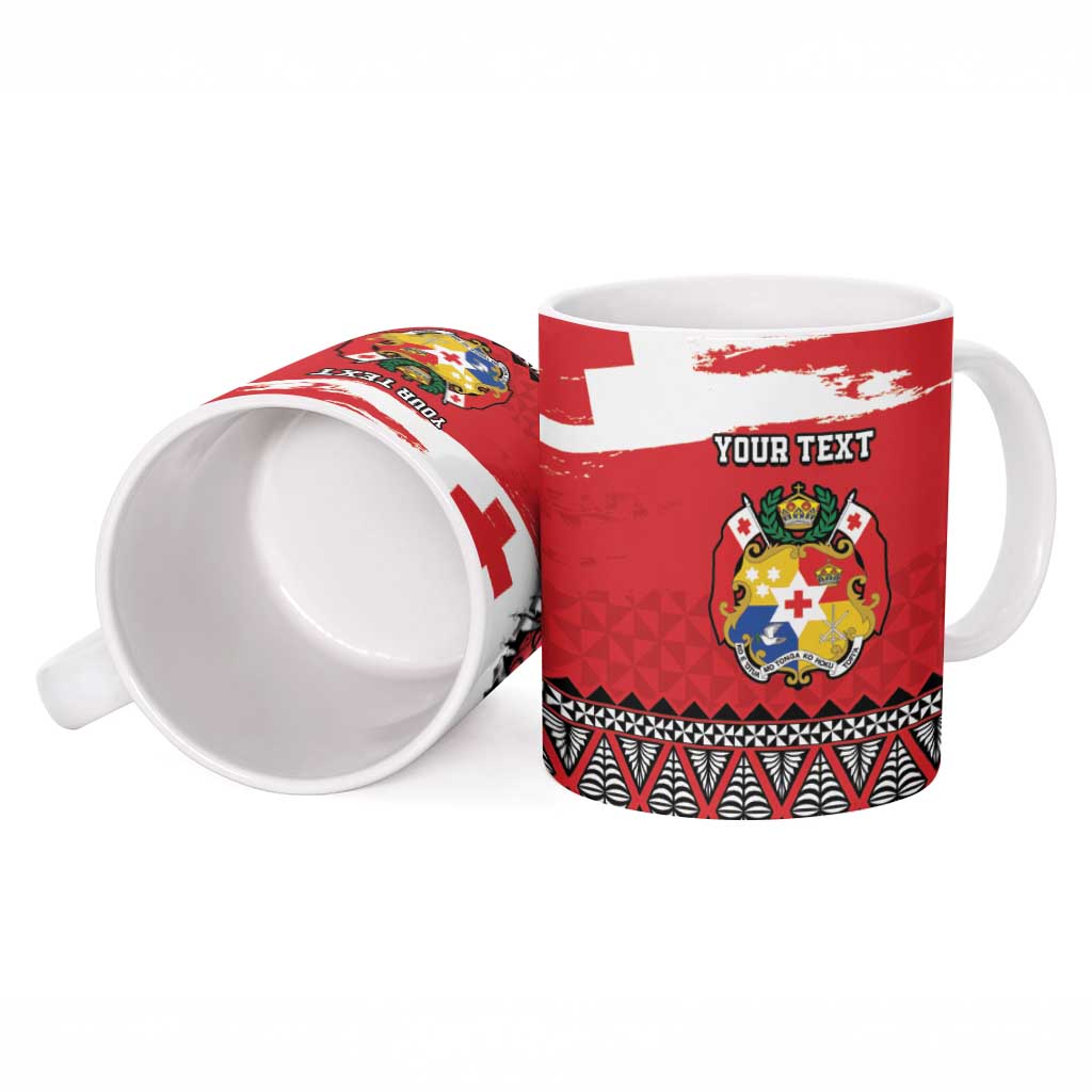 Tonga Heart Tribal Personalised Ceramic Mug Polynesian Patterns LT9 - Polynesian Pride