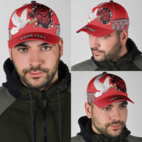 Tonga Heart Tribal Personalised Classic Cap Polynesian Patterns LT9 - Polynesian Pride