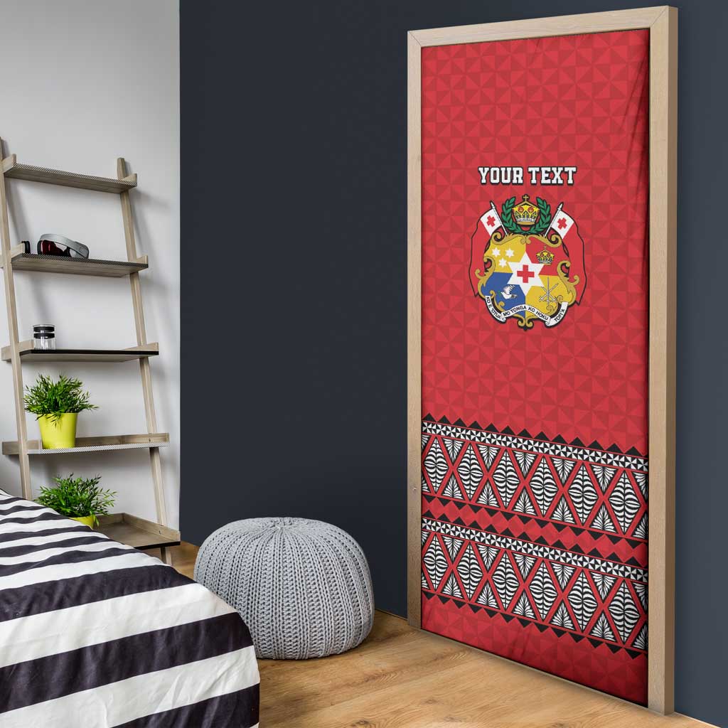 Tonga Heart Tribal Personalised Door Cover Polynesian Patterns LT9 - Polynesian Pride
