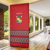 Tonga Heart Tribal Personalised Door Cover Polynesian Patterns LT9 - Polynesian Pride