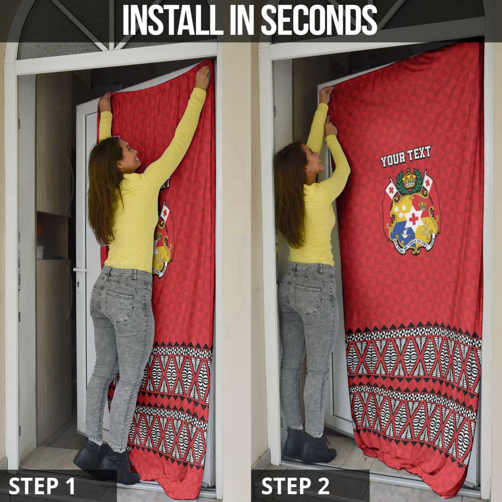 Tonga Heart Tribal Personalised Door Cover Polynesian Patterns LT9 - Polynesian Pride