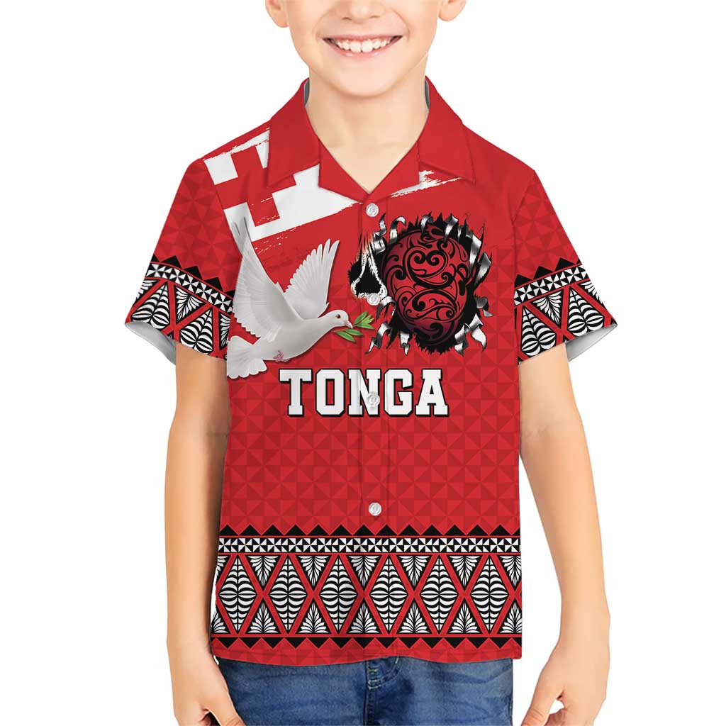 Tonga Heart Tribal Personalised Family Matching Long Sleeve Bodycon Dress and Hawaiian Shirt Polynesian Patterns