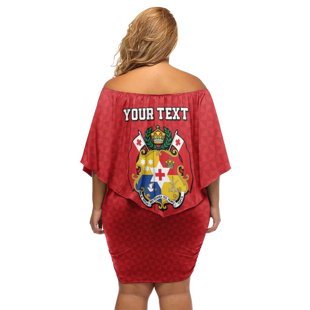 Tonga Heart Tribal Personalised Family Matching Off Shoulder Short Dress and Hawaiian Shirt Polynesian Patterns