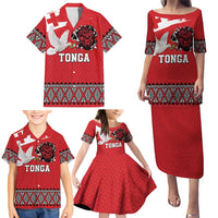 Tonga Heart Tribal Personalised Family Matching Puletasi and Hawaiian Shirt Polynesian Patterns LT9 - Polynesian Pride