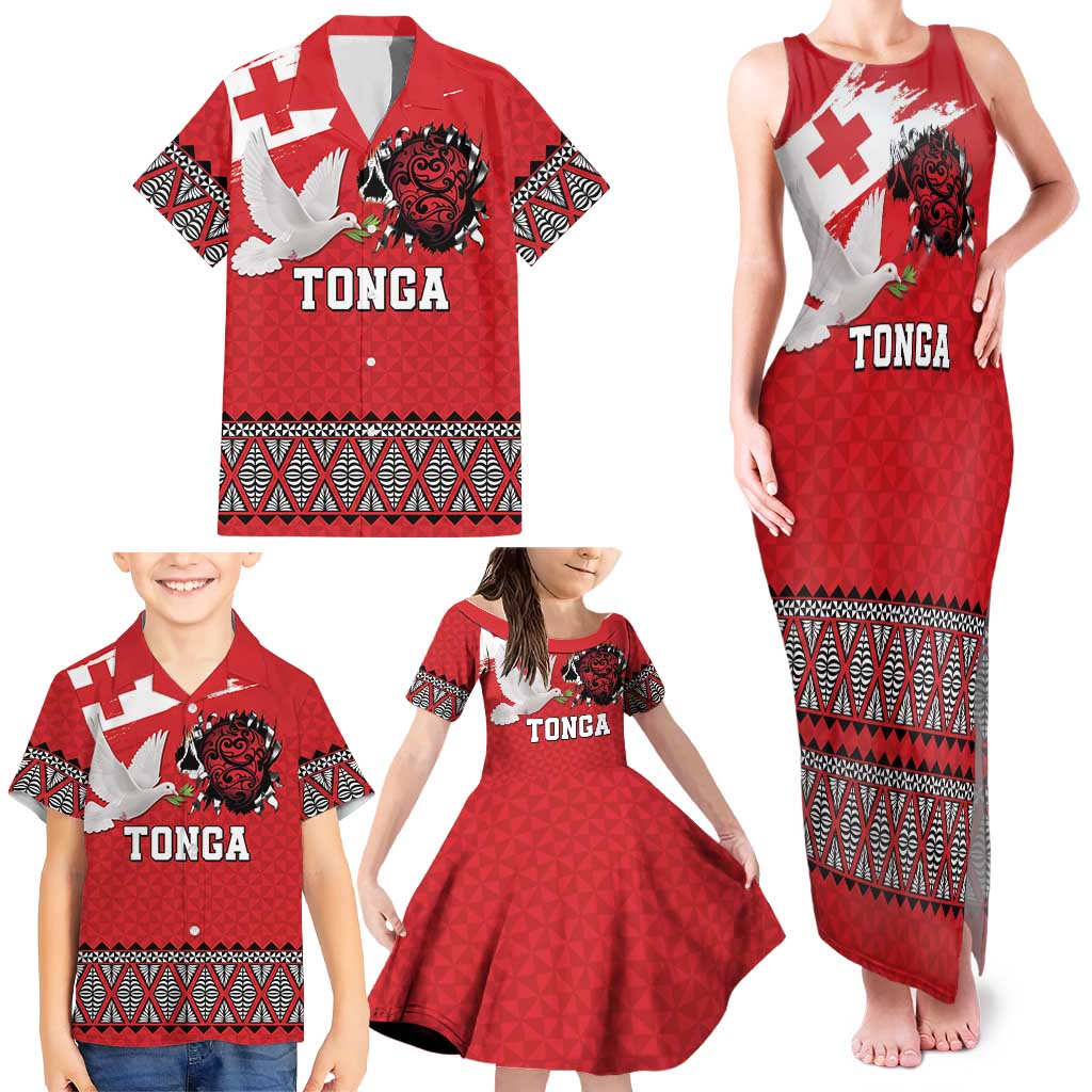 Tonga Heart Tribal Personalised Family Matching Tank Maxi Dress and Hawaiian Shirt Polynesian Patterns LT9 - Polynesian Pride