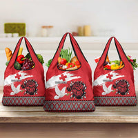 Tonga Heart Tribal Personalised Grocery Bag Polynesian Patterns LT9 3-pack One Size Red - Polynesian Pride