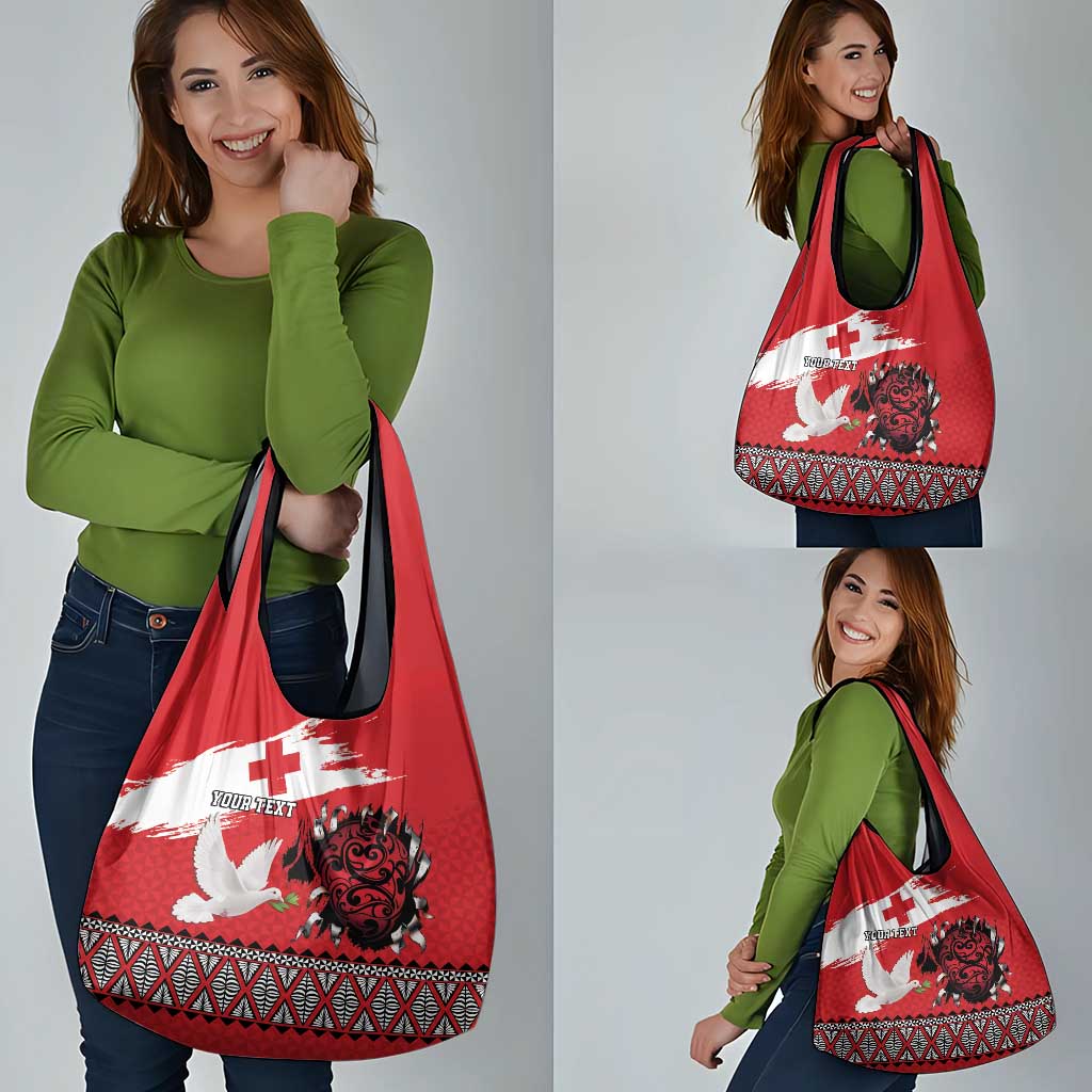 Tonga Heart Tribal Personalised Grocery Bag Polynesian Patterns LT9 - Polynesian Pride