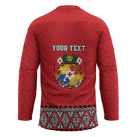 Tonga Heart Tribal Personalised Hockey Jersey Polynesian Patterns