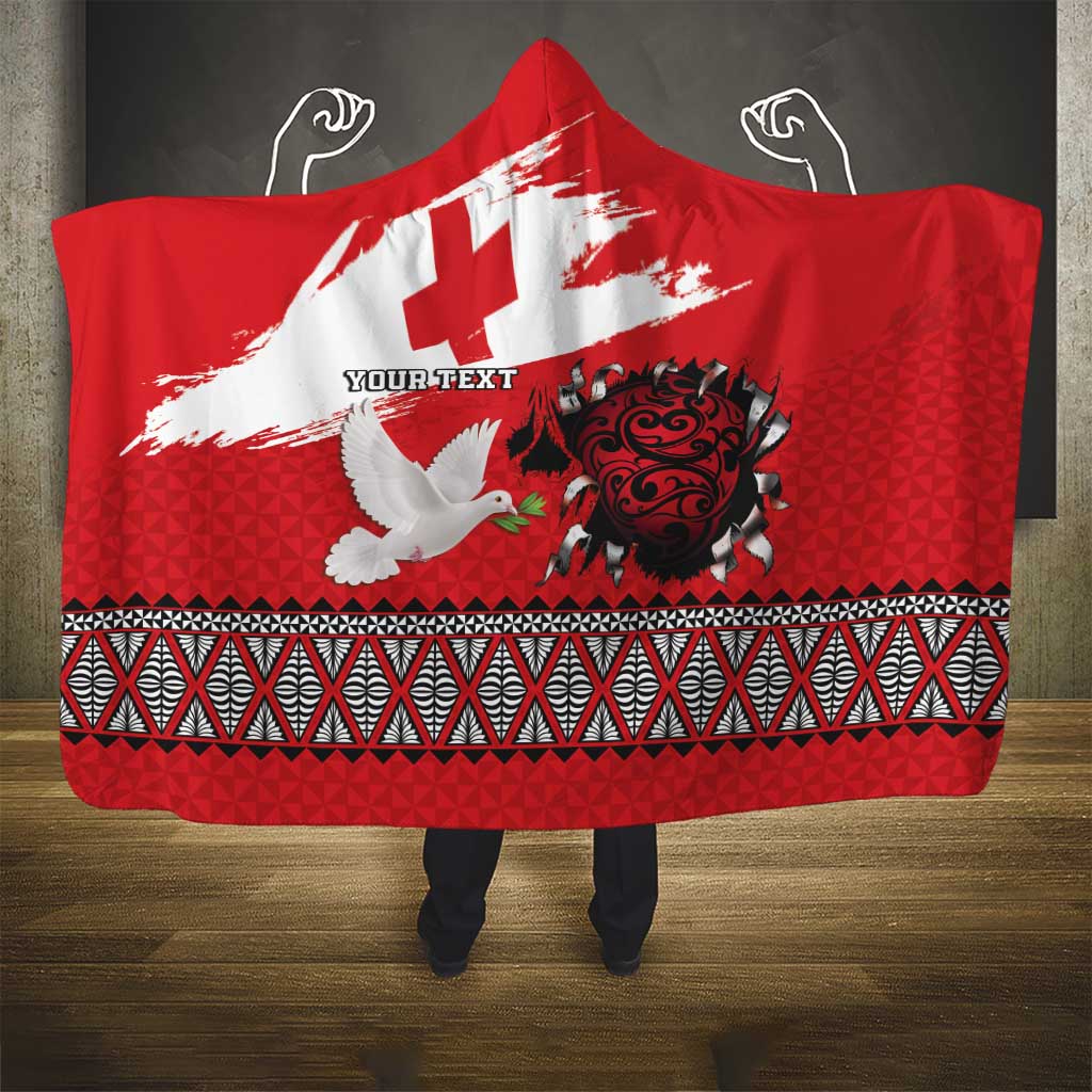 Tonga Heart Tribal Personalised Hooded Blanket Polynesian Patterns LT9 - Polynesian Pride