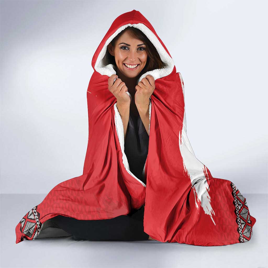 Tonga Heart Tribal Personalised Hooded Blanket Polynesian Patterns LT9 - Polynesian Pride