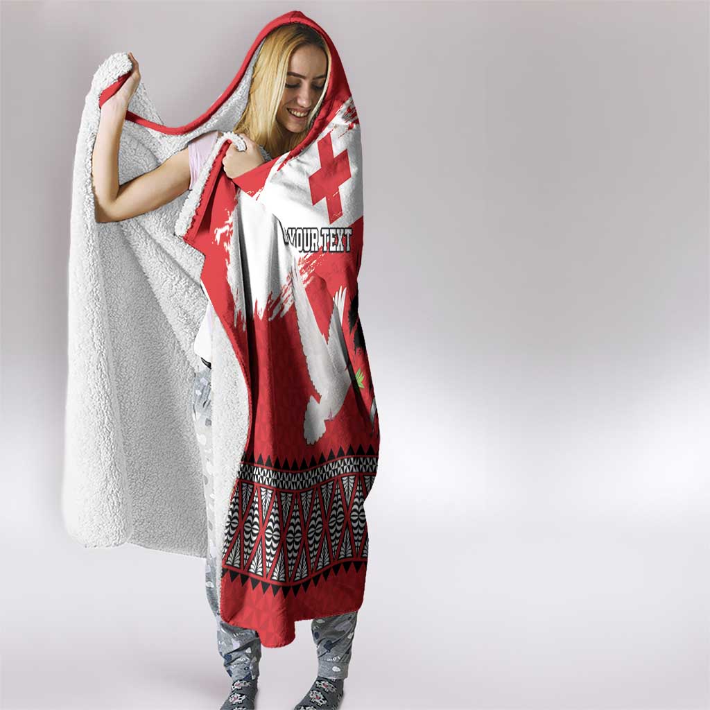 Tonga Heart Tribal Personalised Hooded Blanket Polynesian Patterns LT9 - Polynesian Pride