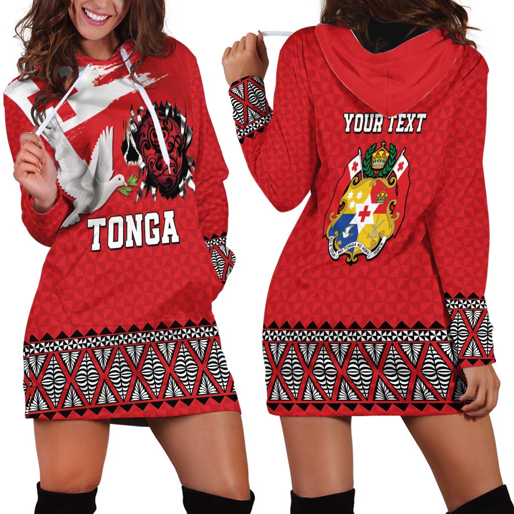 Tonga Heart Tribal Personalised Hoodie Dress Polynesian Patterns LT9 - Polynesian Pride