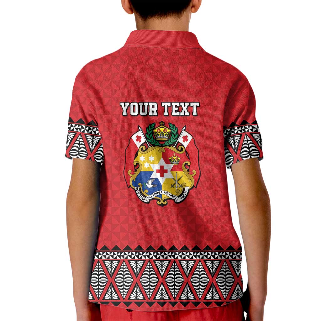 Tonga Heart Tribal Personalised Kid Polo Shirt Polynesian Patterns LT9 - Polynesian Pride