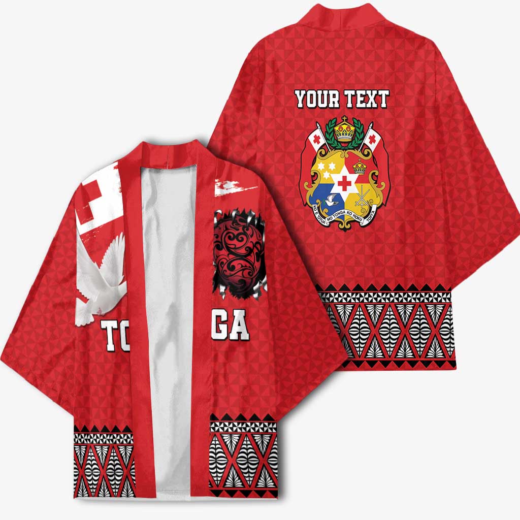 Tonga Heart Tribal Personalised Kimono Polynesian Patterns LT9 - Polynesian Pride