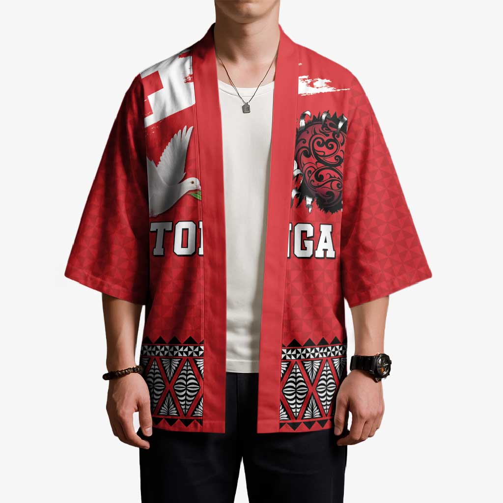 Tonga Heart Tribal Personalised Kimono Polynesian Patterns LT9 - Polynesian Pride